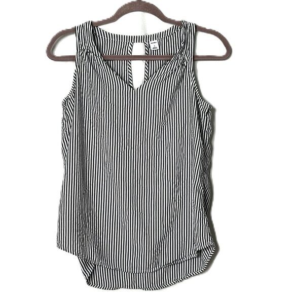 Old Navy Tops - Gray and White Striped Old Navy Tank Top Size Small